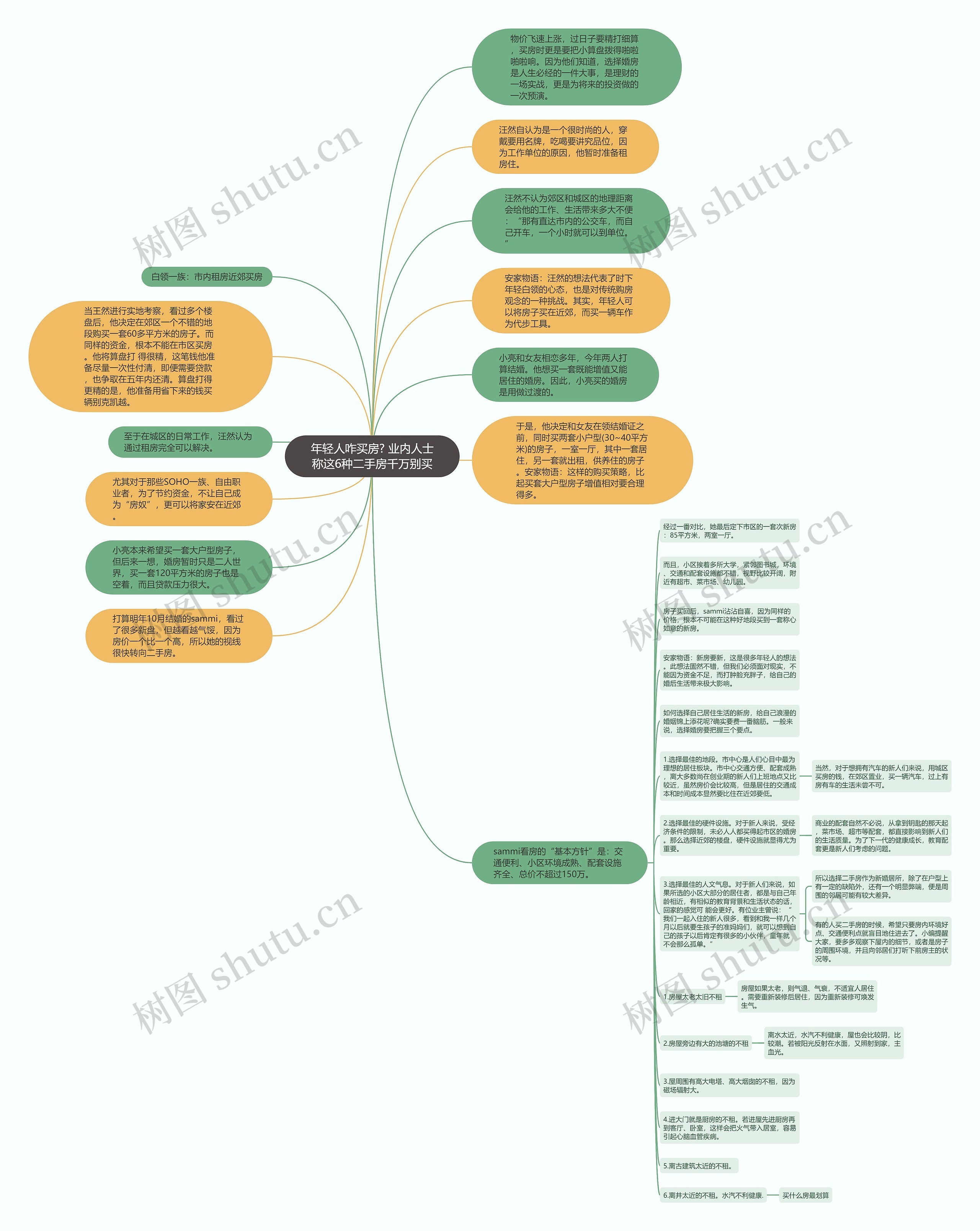 年轻人咋买房? 业内人士称这6种二手房千万别买思维导图