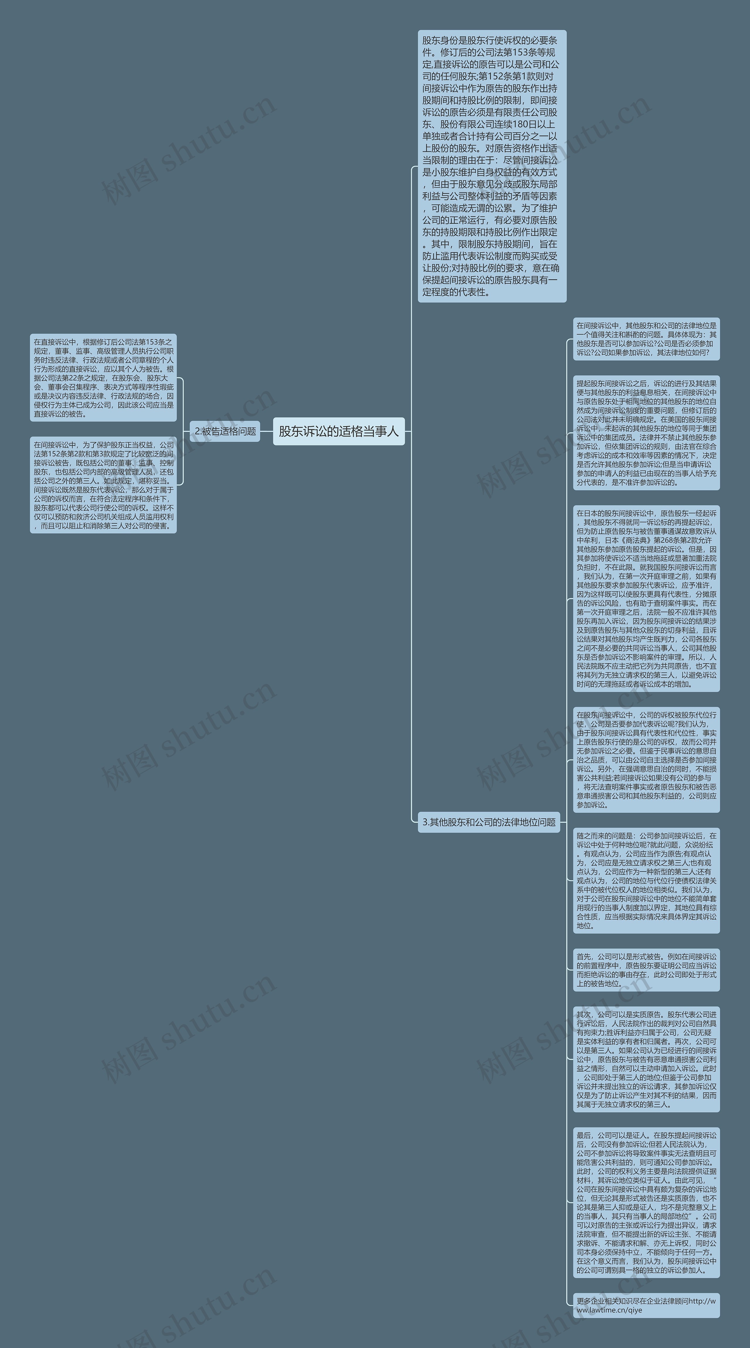 股东诉讼的适格当事人思维导图