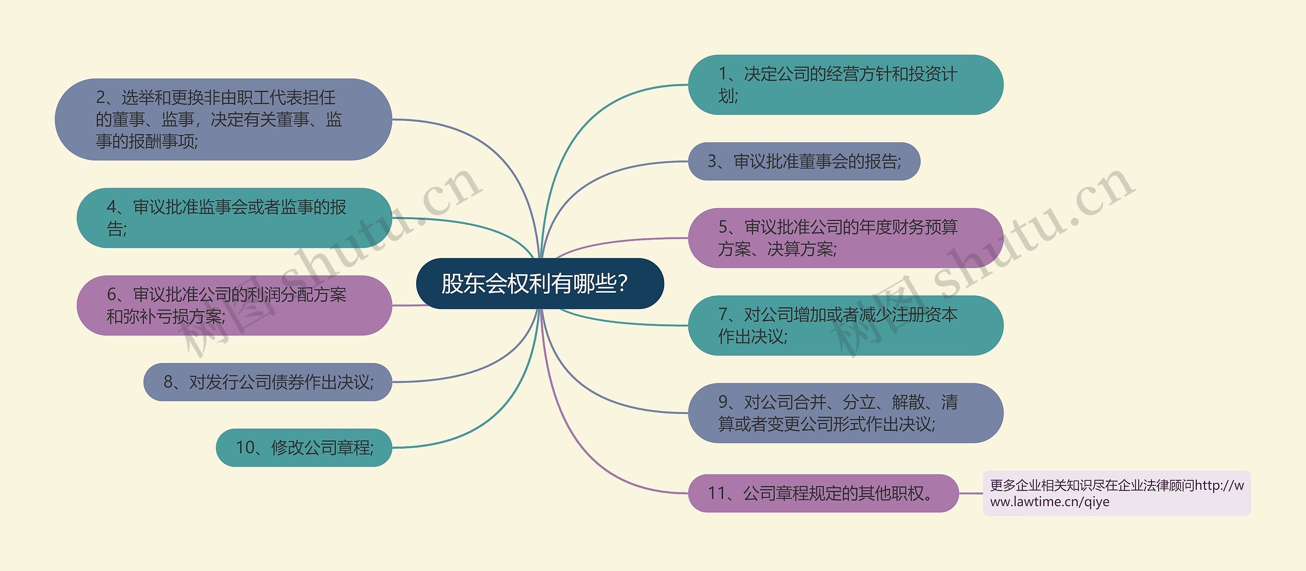 股东会权利有哪些？思维导图