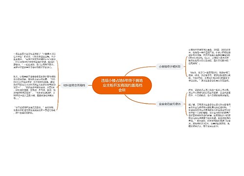 违规小楼占地6年终于腾地 业主盼开发商践约盖高档会所