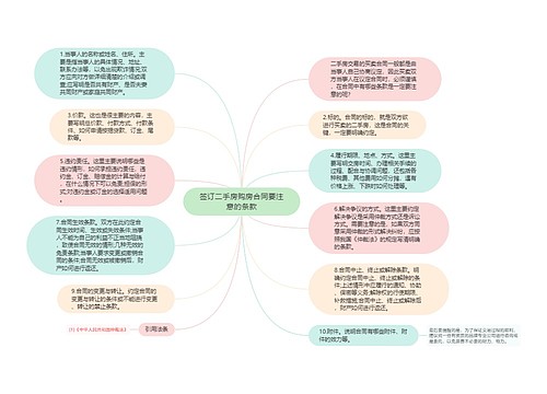 签订二手房购房合同要注意的条款