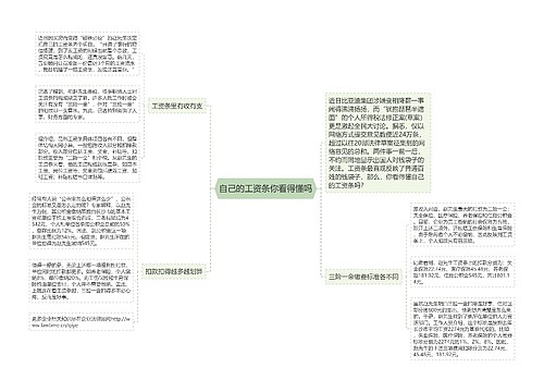 自己的工资条你看得懂吗