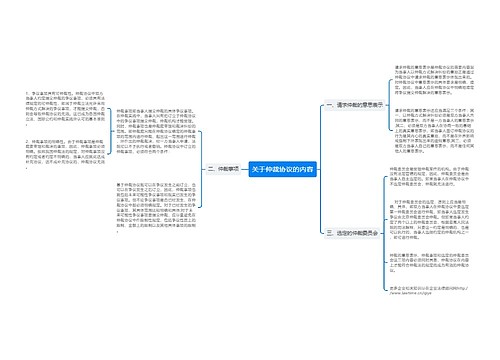 关于仲裁协议的内容