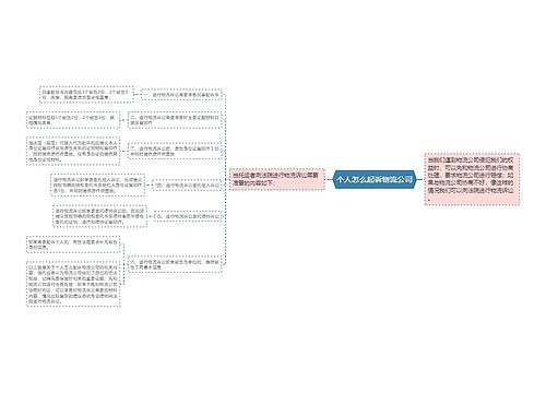 个人怎么起诉物流公司