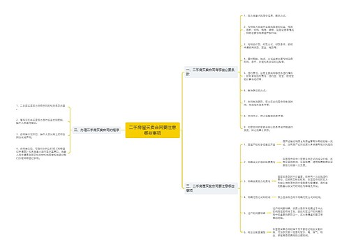 二手房屋买卖合同要注意哪些事项