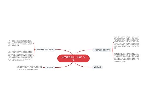 电子证据首次“出庭”作证