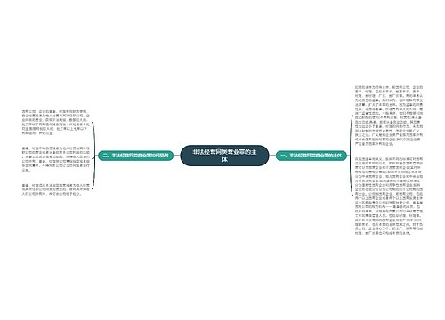 非法经营同类营业罪的主体