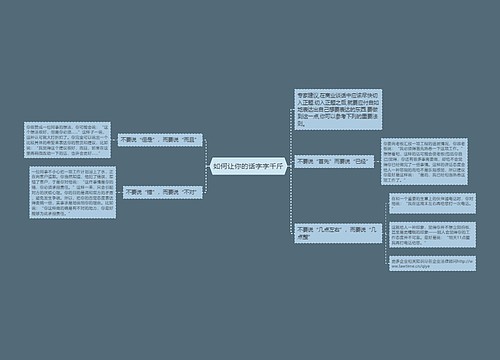 如何让你的话字字千斤