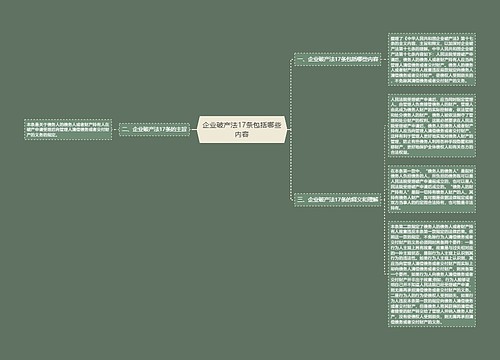 企业破产法17条包括哪些内容