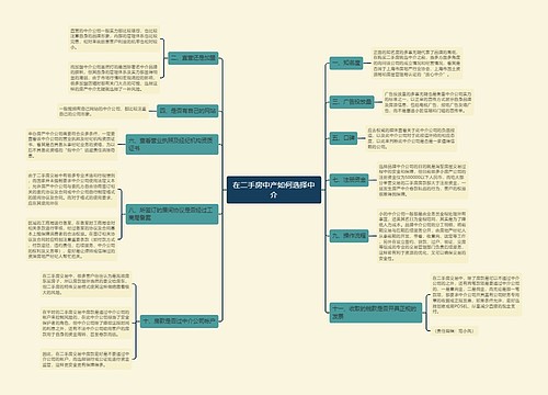 在二手房中产如何选择中介