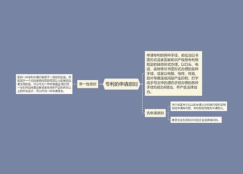 专利的申请原则