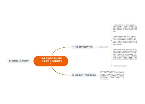二手房契税是怎样计算的，二手房个人所得税谁交？