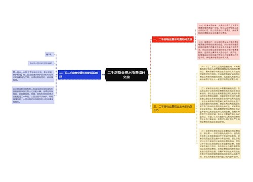 二手房物业费水电费如何交接