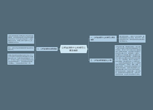 公积金贷款什么时候可以拿到借款