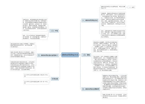 装修合同承包方式