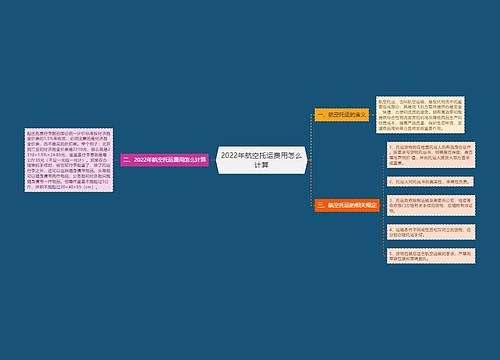 2022年航空托运费用怎么计算