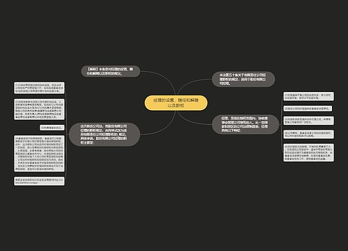 经理的设置、聘任和解聘以及职权