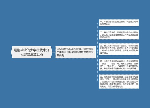 刚刚毕业的大学生找中介租房要注意五点