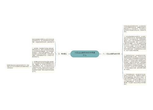 小区业主委员会的作用是什么