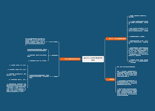 海口市二手房交易费用有哪些