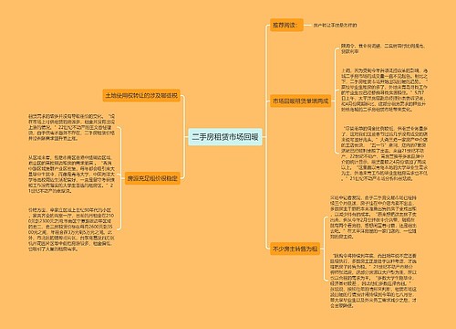 二手房租赁市场回暖