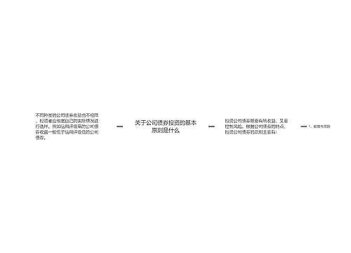 关于公司债券投资的基本原则是什么