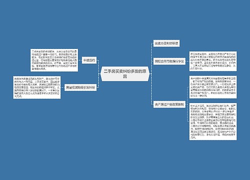 二手房买卖纠纷多发的原因