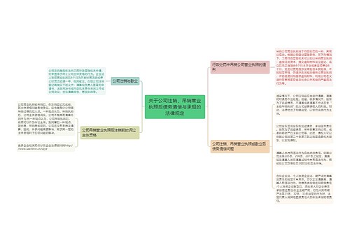 关于公司注销、吊销营业执照后债务清偿与承担的法律规定