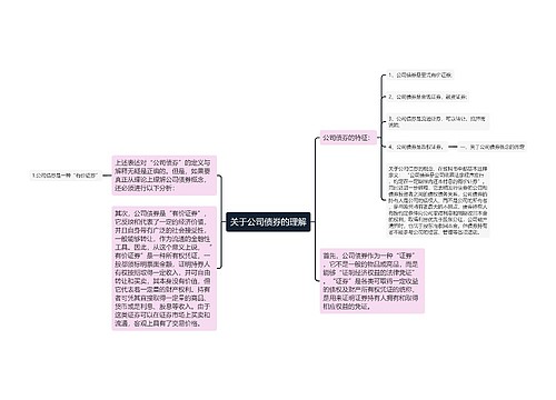 关于公司债券的理解