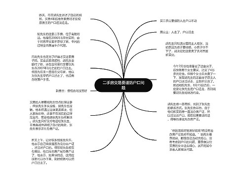 二手房交易要谨防户口问题