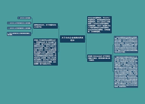 关于合伙企业清算的具体程序