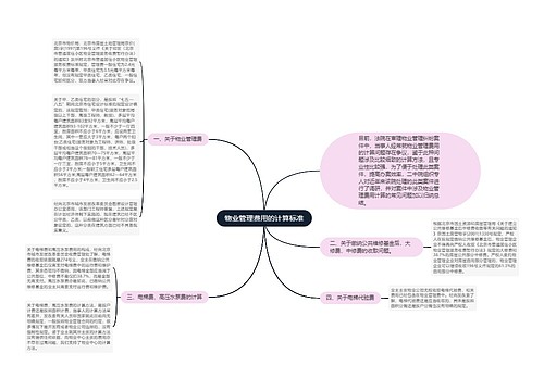 物业管理费用的计算标准