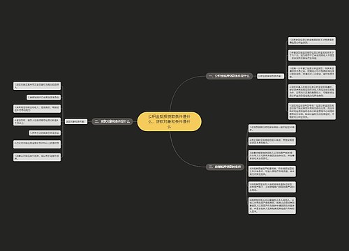 公积金抵押贷款条件是什么，贷款对象和条件是什么