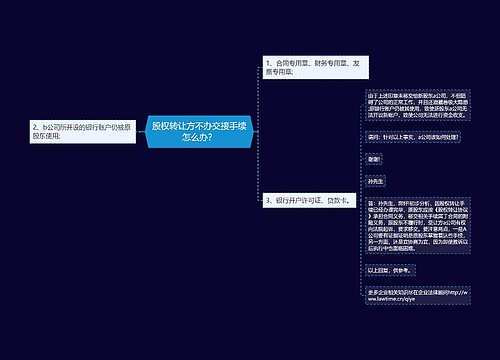 股权转让方不办交接手续怎么办？