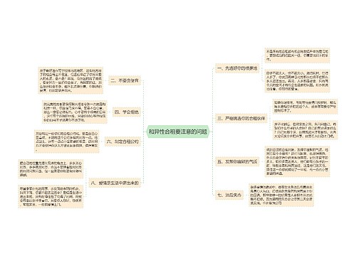 和异性合租要注意的问题