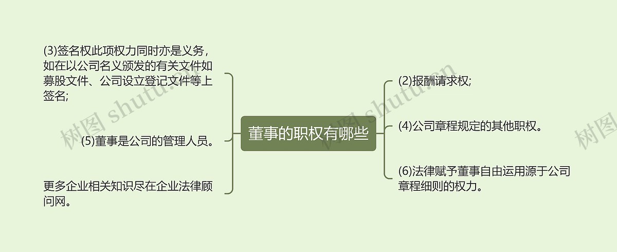 董事的职权有哪些思维导图_编号p7838576-TreeMind树图