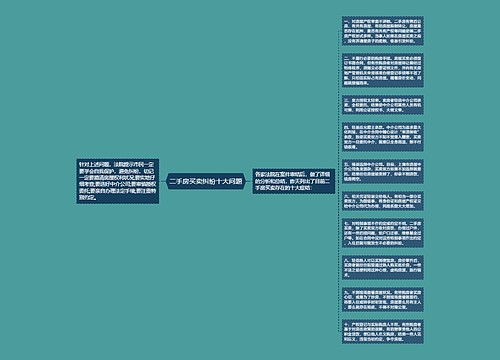 二手房买卖纠纷十大问题