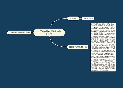 二手房交易中介骗收加急网签费