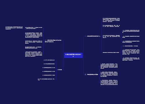 交通运输管理法规是指什么