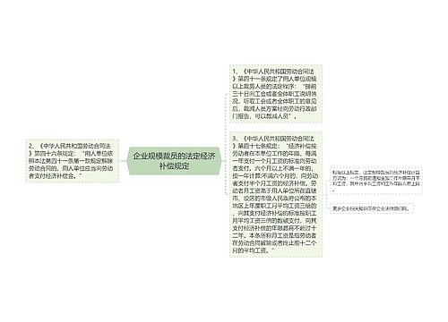 企业规模裁员的法定经济补偿规定