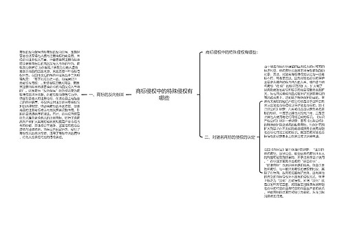 商标侵权中的特殊侵权有哪些