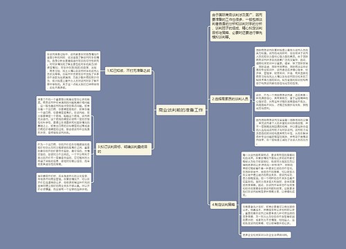 商业谈判前的准备工作