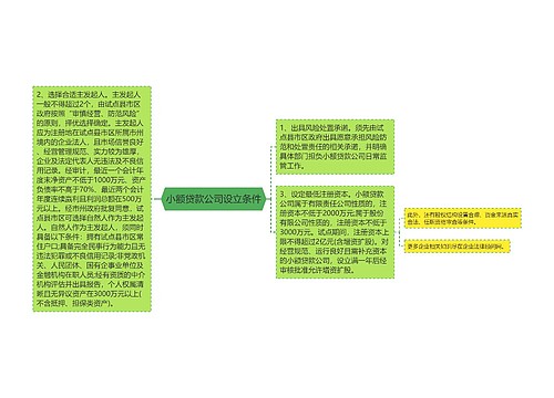 小额贷款公司设立条件