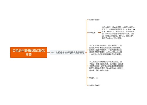 公租房申请书的格式是怎样的