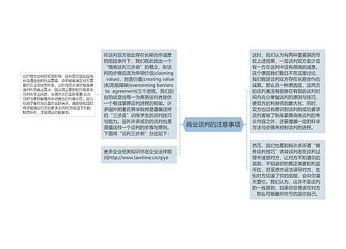 商业谈判的注意事项