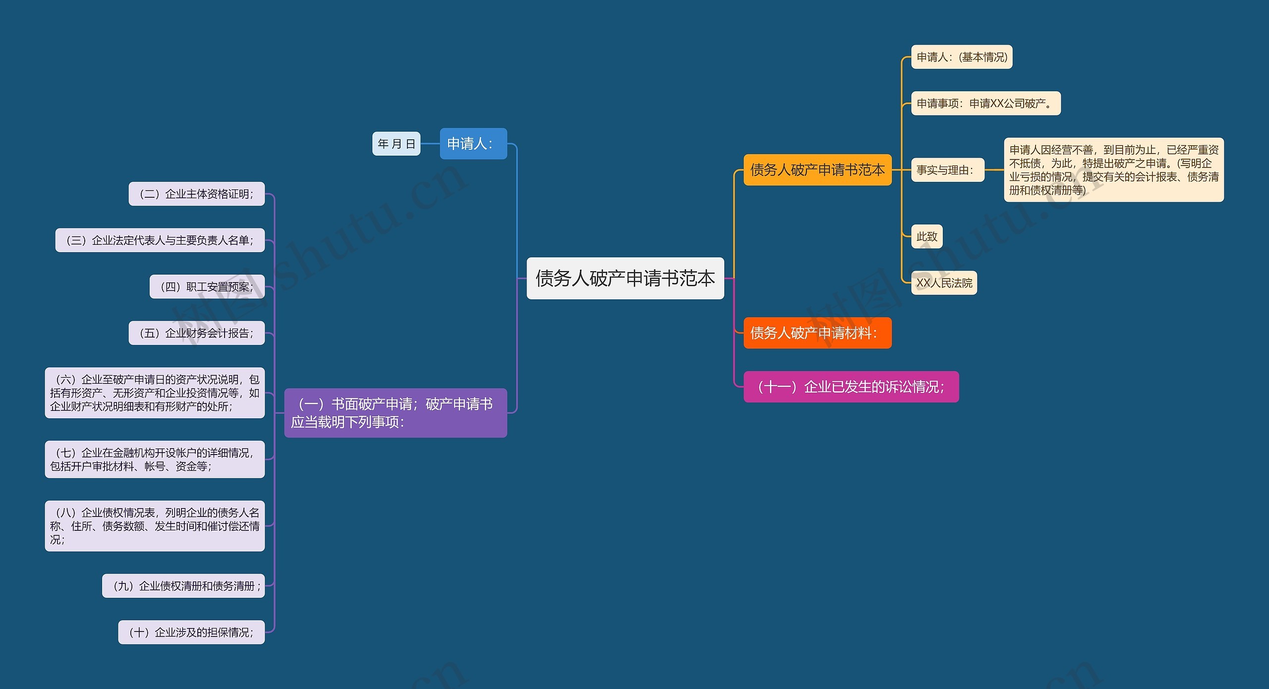 债务人破产申请书范本