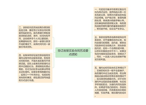 签订房屋买卖合同五项要点须知