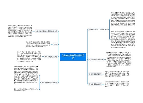 企业安全教育的内容和方法