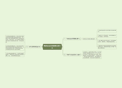 购房定金合同需要注意什么