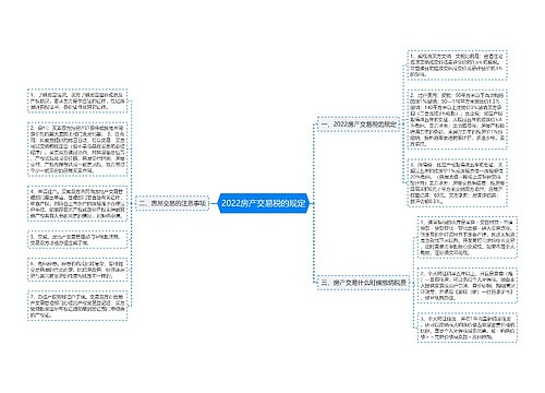 2022房产交易税的规定